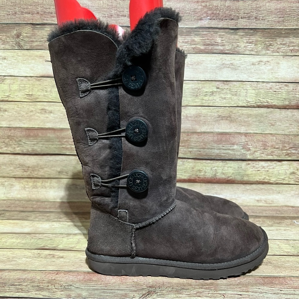 Ugg Brown Tripple Button Bailey Boots - image 6